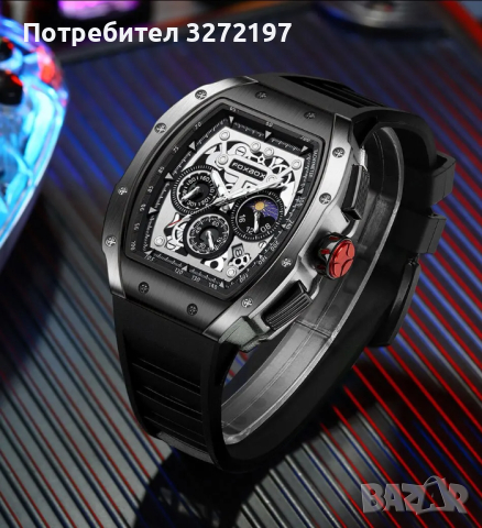 2024 FOXBOX луксозен кварцов часовник,водоустойчив,хронограф, снимка 2 - Мъжки - 45009985