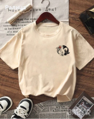 Нова дамска ежедневна тениска с къс ръкав, снимка 3 - Тениски - 51478116