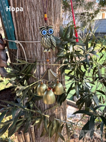 Вятърен звънец от метал Бухал , снимка 8 - Декорация за дома - 35950769