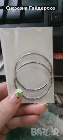 Обеци тип халка от неръждаема стомана, снимка 2 - Обеци - 53121165