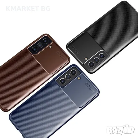 Samsung Galaxy S21 FE Удароустойчив Carbon Fiber Калъф и Протектор, снимка 9 - Калъфи, кейсове - 48206579