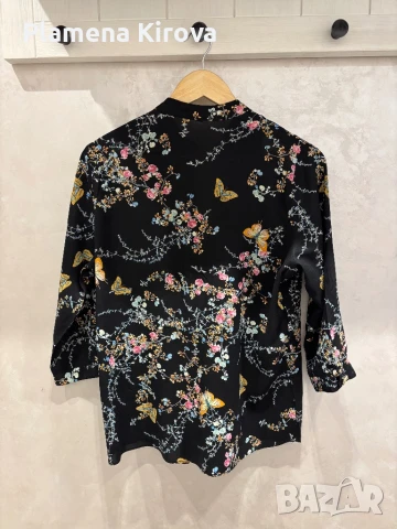 Риза с флорални мотиви | Размер М, снимка 4 - Ризи - 50499842