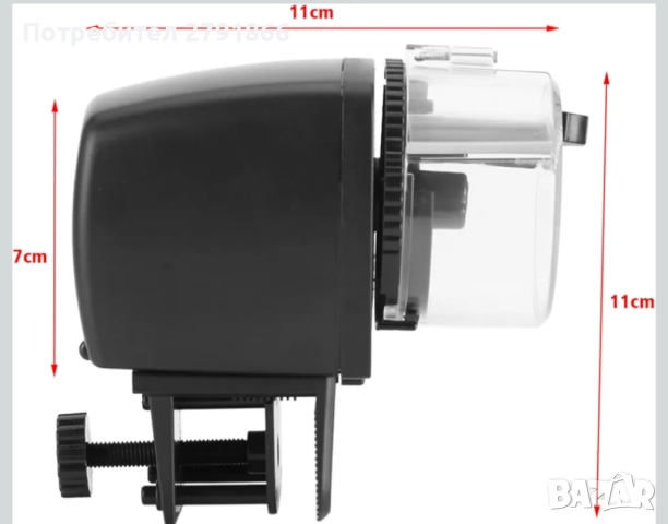 LCD електронен дозатор за рибки с таймер, автоматична машина за аквариумна храна на люспи, пелети , снимка 4 - Оборудване за аквариуми - 52345179