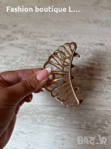 Златна шнола за коса във формата на мида ❤️, снимка 6 - Аксесоари за коса - 52119643