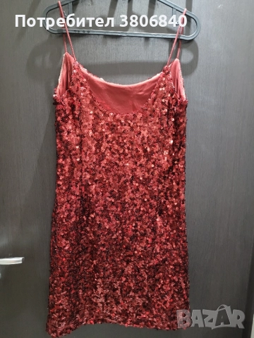 Нова рокля за празниците с пайети, снимка 2 - Рокли - 52540339