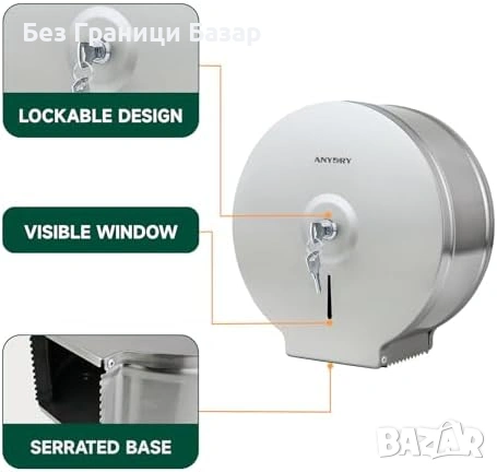 Нов Диспенсър за хартиени кърпи inox стенен 304 неръждаема стомана за търговски обекти, снимка 6 - Други стоки за дома - 54054282