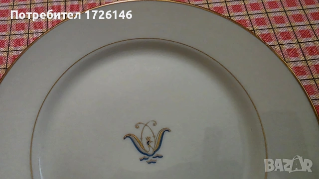 Порцеланови чинии с двоен златен кант 2 броя Rörstrand, Sweden , снимка 7 - Чинии - 54046562