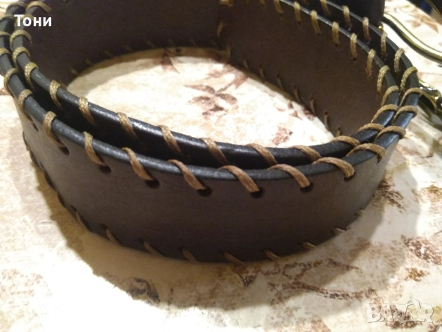 ATRIUM Оригинал Винтидж Нов Дамски Италиански Колан от Естествена Кожа 100см, снимка 4 - Колани - 52656898