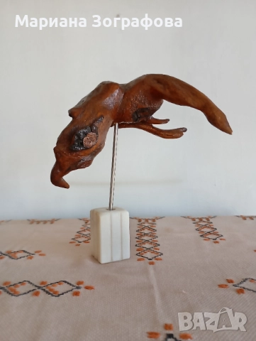 Авторски скулптури 7 бр., - пластика от дърво, ръчна изработка, уникати, 1987-1988 г., снимка 9 - Антикварни и старинни предмети - 47820573