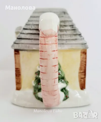 Ръчно рисувана фина керамична латиера Annie Row, Collectable Christmas., снимка 6 - Колекции - 50090212