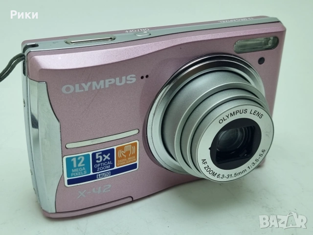 Olympus X-42 Digital Camera 12.0MP - Pink, снимка 6 - Фотоапарати - 53893791