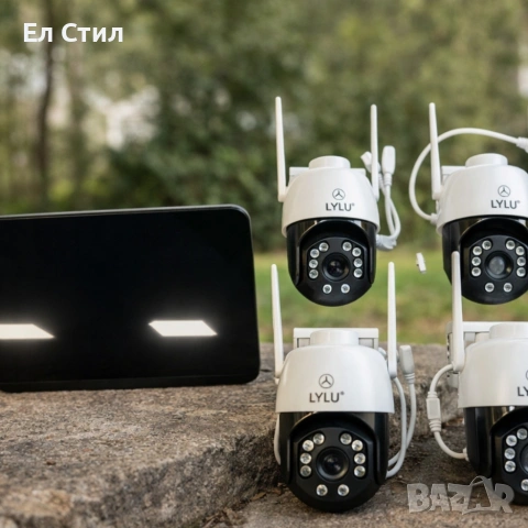 Комплект 4 камери HD с дисплей - интелигентно засичане на движение и сигурност, снимка 5 - Комплекти за видеонаблюдение - 53804493