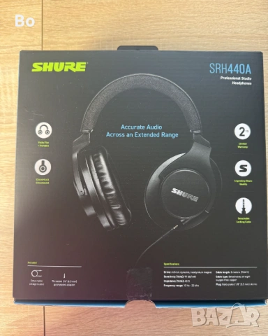 Shure SRH440A – Професионални студийни слушалки, снимка 6 - Слушалки и портативни колонки - 53533698