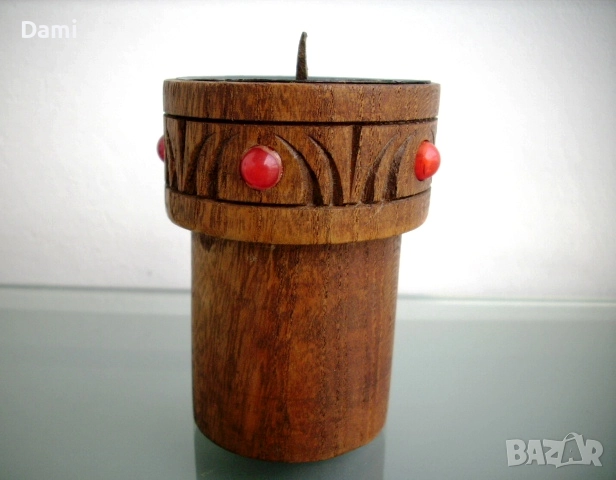 Свещник дърворезба, снимка 2 - Декорация за дома - 52906944