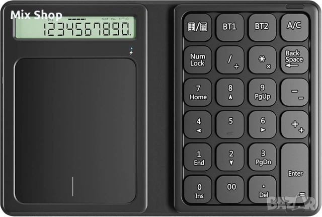 Нова Bluetooth цифрова клавиатура, сгъваема 2.4G безжична цифрова клавиатура с дисплей