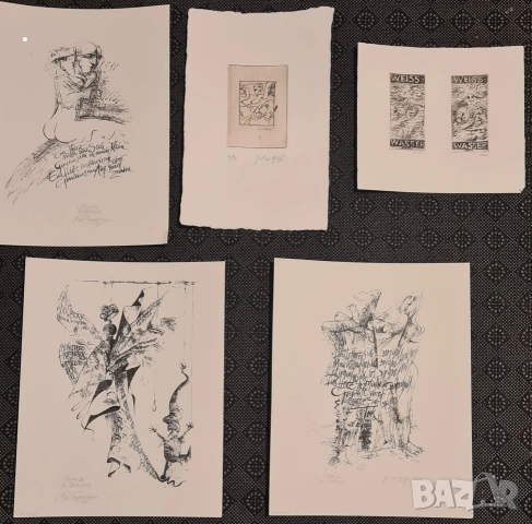 Рядка графична папка "Kannibalen & Hausfraun" (1986) – Лимитирана серия за колекционери , снимка 6 - Колекции - 53584200