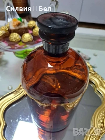 Винтидж аптекарска стъклена бутилка от 60-те години, снимка 4 - Колекции - 50926816