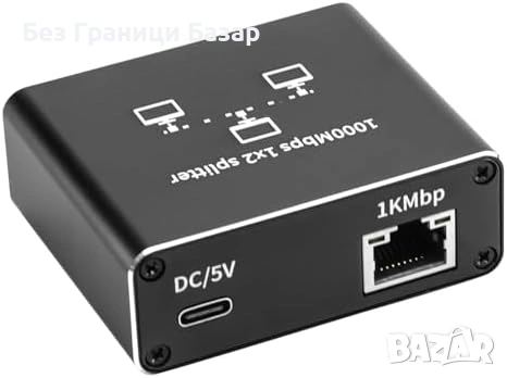 Нов Ethernet Adapter 1 в 2 RJ45 Type-C 1000Mbps за 2 устройства Адаптер интернет, снимка 9 - Друга електроника - 54233574
