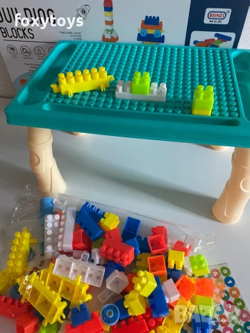 Масичка с конструктор - 100 елемента, снимка 11 - Конструктори - 51180275