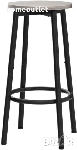 ПРОМОЦИЯ Бар стол със семпъл дизайн в индустриален стил (к-кт от 2 бр.) BG03BY01, снимка 5 - Столове - 49674528