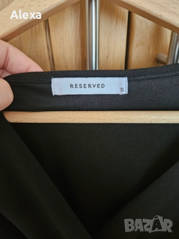 Рокля плисирана в черен цвят марка Reserved размер S, снимка 3 - Рокли - 51896897
