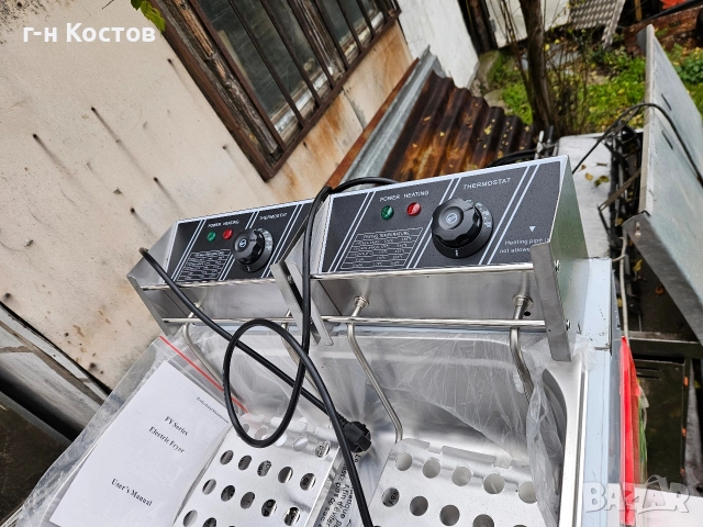 Фритюрник 10 литра на ток Цена - 390лв.,или на газ цена 650лв. специално за пържене на мекици понич, снимка 4 - Обзавеждане на кухня - 7573901