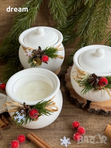 Коледна свещ, снимка 2 - Декорация за дома - 52076393