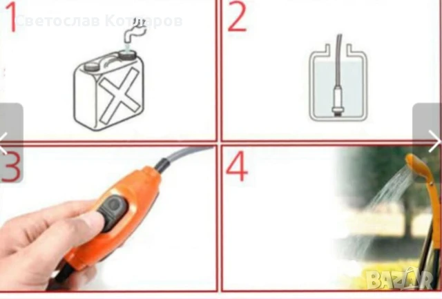 Преносим портативен къмпинг душ с помпа за автомобил 12V, снимка 2 - Къмпинг осветление - 50988015