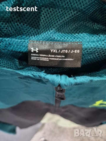 $68 Юношеско яке Under Armour XL (Черно и Тюркоазено) YXL за деца и юноши, снимка 3 - Детски якета и елеци - 52478253