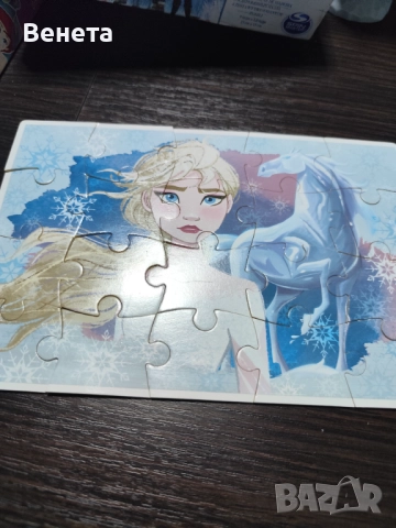 Дървен пъзел Леденото кралство, снимка 2 - Игри и пъзели - 51705376