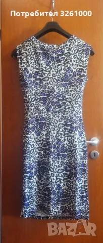 Ефектна рокля от солидна материя. Размер L, снимка 2 - Рокли - 50328560