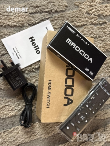 HDMI 2.1 превключвател 3 входа 1 изход с дистанционно, 4K 120Hz, снимка 8 - Стойки, 3D очила, аксесоари - 51765659