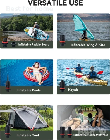 TOPUMP 7800mAh акумулаторна въздушна помпа за SUP , снимка 7 - Друга електроника - 50534593