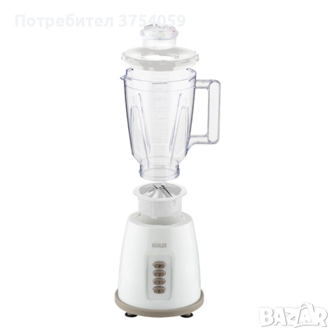 Блендер, 500W, 1.5 л, пласт.кана, сив, снимка 6 - Блендери - 53130774