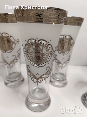 Комплект от 6 броя чаши за вода от чешки кристал Бохемия., снимка 5 - Чаши - 52901643