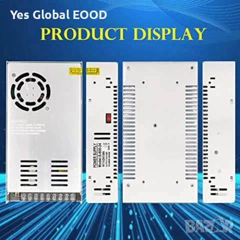 Захранване 24V 25A 600W SMPS AC/DC индустриално, снимка 6 - Друга електроника - 54223381