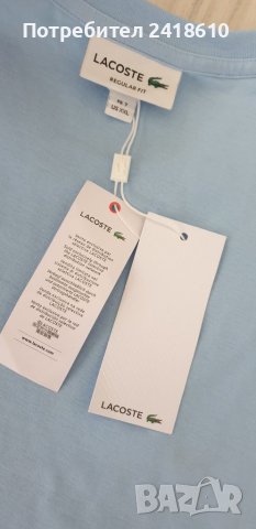 Lacoste Cotton Mens Size 2XL НОВО! ОРИГИНАЛ! Мъжка тениска!, снимка 14 - Тениски - 46292858