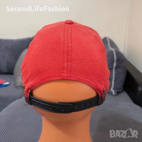 PlayStation шапка с козирка червено черно бродирано лого, снимка 3 - Шапки - 54167514
