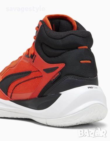 Мъжки кецове PUMA Playmaker Pro Mid Basketball Shoes Red, снимка 6 - Маратонки - 45958352