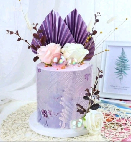 Оригами ветрило хартиени листа листо за украса декорация торта и др, снимка 7 - Други - 46699375