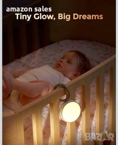 Преносима звукова машина Momcozy с нощна светлина, машина за бял шум за бебета, 20 успокояващи звука, снимка 4 - Бебефони - 54088623