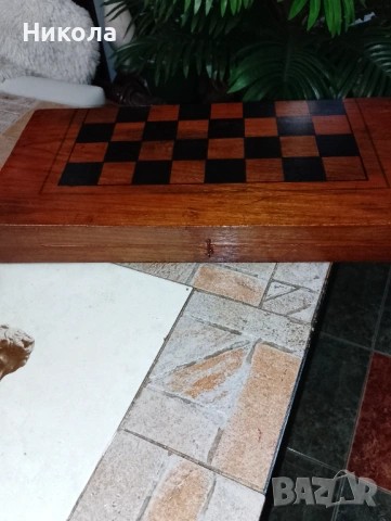 Шах48/48 с дървени фигури от орех и габър, снимка 15 - Статуетки - 51787327