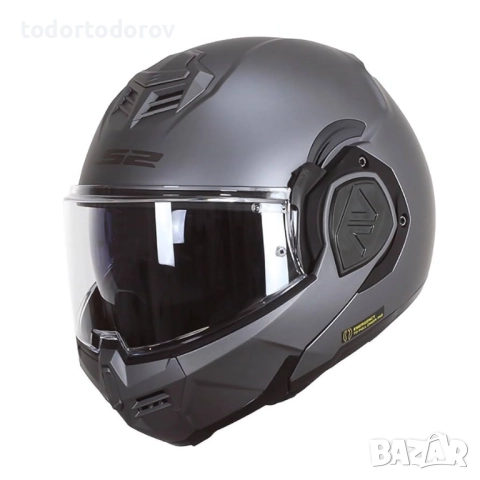 Топ Цена Отваряeмa мото Каска LS2 FF906 ADVANT 360 TITANIUM MATT,очила