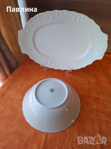 Баварски порцеланово плато и купа за салата , снимка 4 - Аксесоари за кухня - 51222150