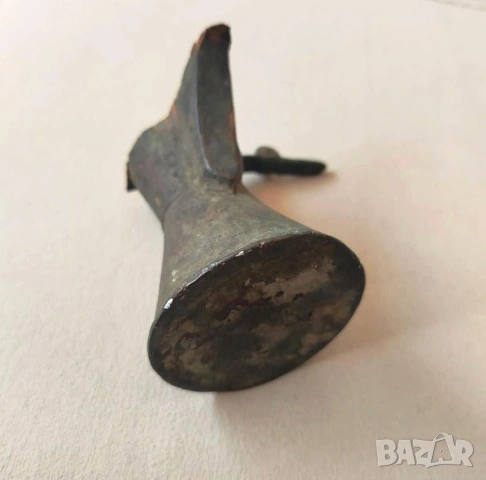 ПРОДАВАМ РЯДКО СТАРО ОСМАНСКО/ТУРСКО МЕДНО ДЖАЗВЕ ЗА КАФЕ, снимка 5 - Антикварни и старинни предмети - 53862595