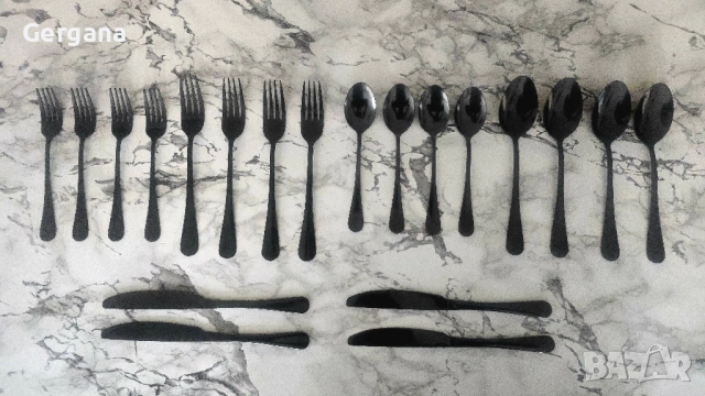 Черни прибори за хранене, снимка 5 - Прибори за хранене, готвене и сервиране - 52159869