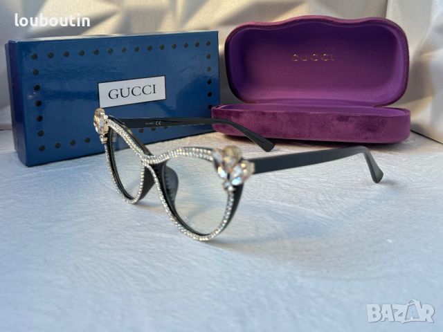 Gucci очила за компютър прозрачни  с камъни слънчеви диоптрични рамки, снимка 7 - Слънчеви и диоптрични очила - 45200394