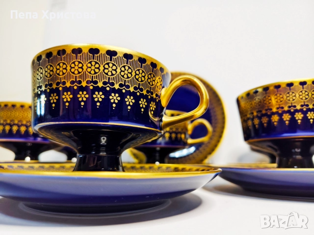 Сервиз за чай от Lichte Fine China, изработен в ГДР. , снимка 3 - Сервизи - 51862972