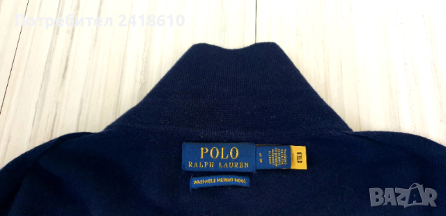 POLO Ralph Lauren  Merino  Knit Mens Size L ОРИГИНАЛ! Mъжки Пуловер, снимка 3 - Пуловери - 52918855