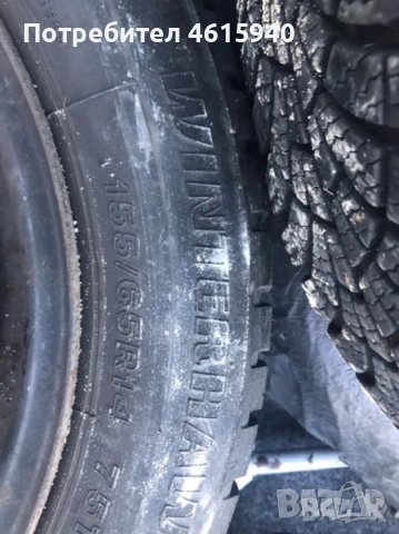 14 4бр оригинални джанти КИЯ KIA 4х100 ц.о.54.1мм J 4.5+зимни гуми 155/65/14, снимка 3 - Гуми и джанти - 52231462